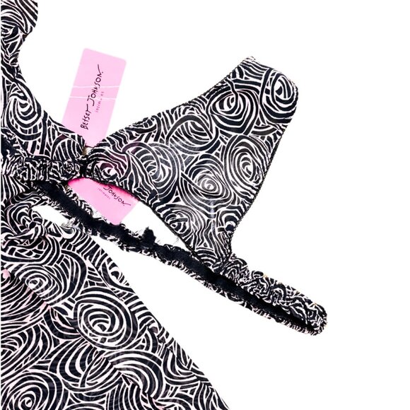 Betsey Johnson Intimates Sheer Babydoll Lingerie Slip Dress and Thong Size Large - Picture 9 of 11